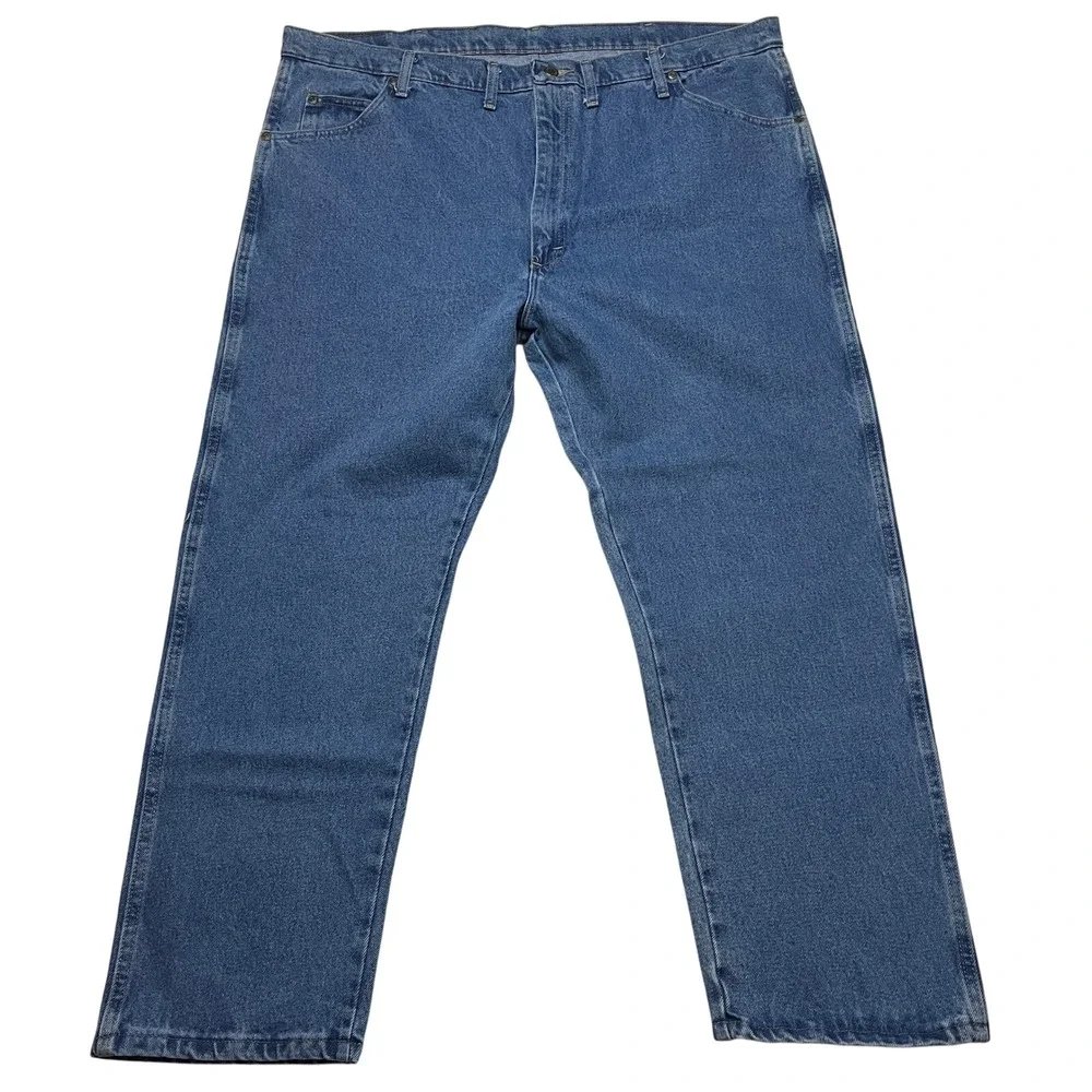 Wrangler Blue Ridge Jeans Mens 46x29 Blue‎ 1039BRCMW Straight Leg Denim Workwear